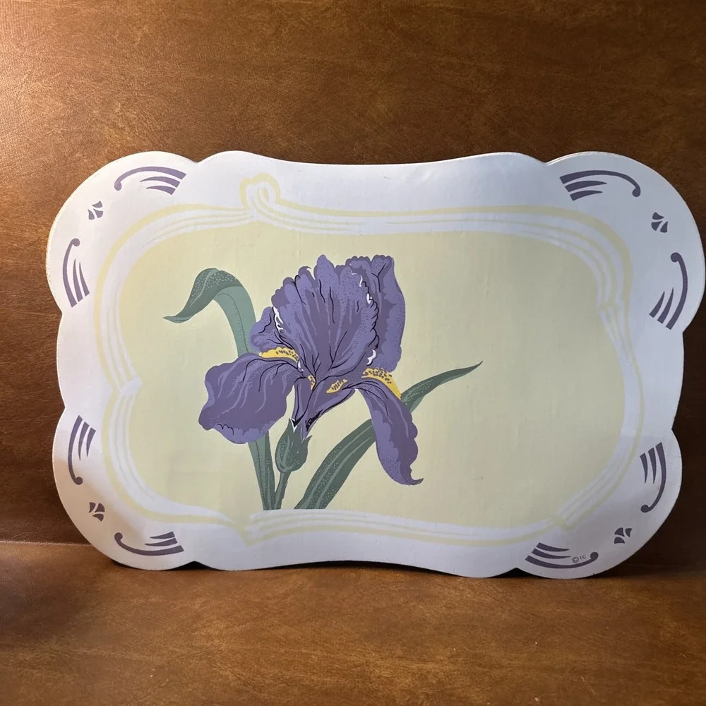 Iris Vinyl Place Mats Set Of 8